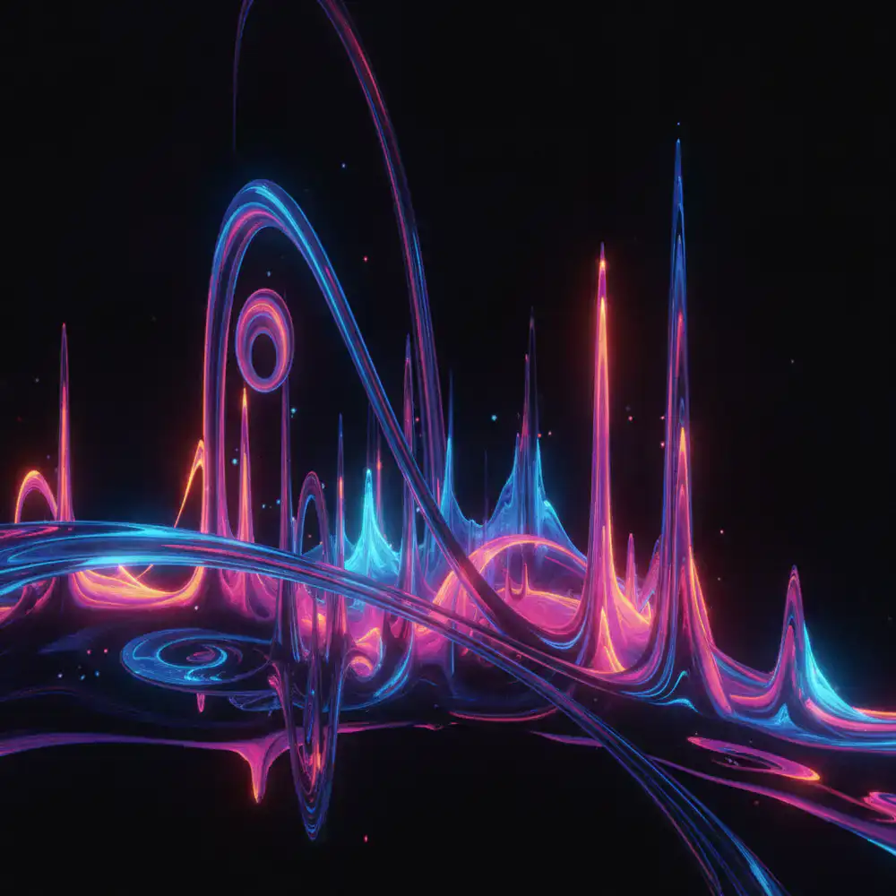 Close up abstract art representing the Neon Horizons album cover